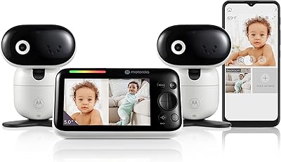 Moniteur bébé motorola pip1510 - moniteur vidéo wifi 5" avec 2 caméras