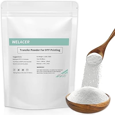 Adhésif de transfert à chaud numérique blanc en poudre dtf 500 g/17,6 oz