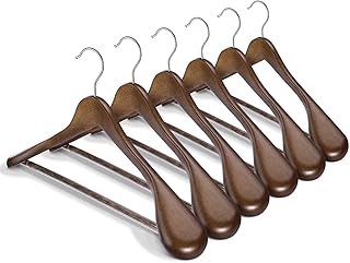 Cintres à épaules larges en bois house die cintre pour costumes avec barre