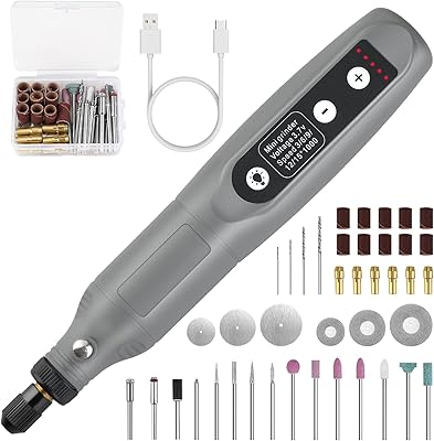 Ensemble d'outils rotatifs 5 vitesses variables sans fil et câble de chargement