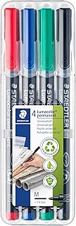 Stedtler lumocolor universal pen medium pointe feutre marqueur permanent boîte de 4