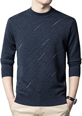 Zurdox pulls pour hommes, pull 100% laine peignée pull pour hommes pull ample