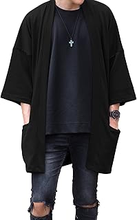 Cardigan kimono long surdimensionné pour homme, veste nuragi japonaise, manteau yukata pour homme