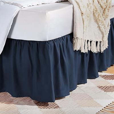 Amazonbasics jupe de lit classique à volants légère, douce et élégante, 100 %