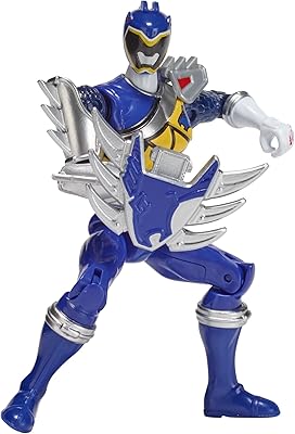 Figurine power rangers dino super charge - 5 figurines dino steel blue ranger