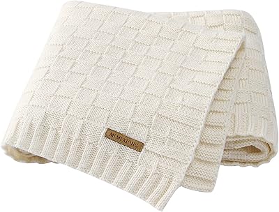 Couvertures pour bébé tricotées au crochet blanc laocool, couverture pour bébé sûre