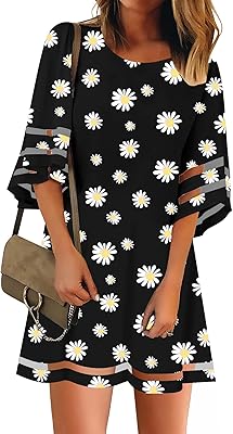 Look book store robe tunique ample décontractée avec col rond fin et manches
