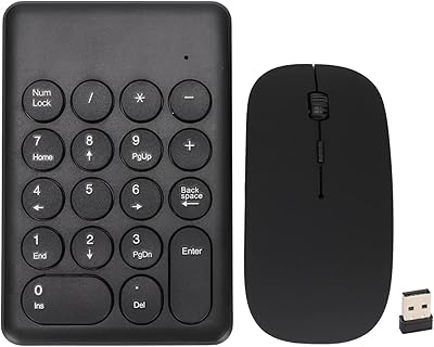 Ensemble souris et clavier numériques sans fil, pavé numérique ergonomique 2,4 ghz