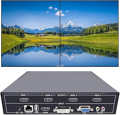 Contrôleur de mur vidéo izdvi 4 canaux 2 × hdmi dvi vga usb