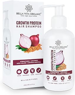 Shampoing capillaire aux protéines de croissance biologique bella vita pour l'épaisseur, la chute