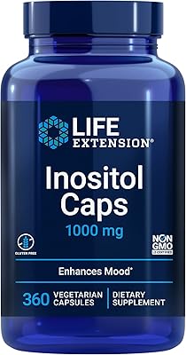 Capsules d'inositol life extension - 1000 mg - sans gluten, sans ogm, végétaliennes