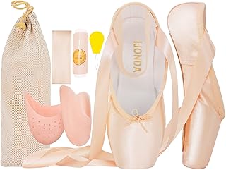 Chaussures de ballet pointues pour filles et femmes avec coussinets d'orteil et sac