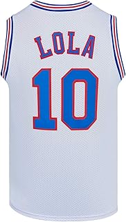 Maillot de basket-ball homme #10 lola space jersey blanc/noir