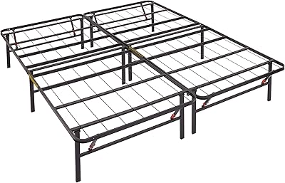 Cadre de lit pliant en métal noir amazonbasics de 14 pouces avec assemblage