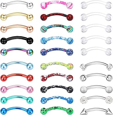 DRPERFECT ROOK DAITH PIERCING BIJOUX 16G ACIER CHIRURGICAL 6MM 8MM 10MM COURBÉ BARBELL