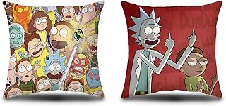 Yo-shitty rick morty taie d'oreiller douce carrée de dessin animé avec motif rick