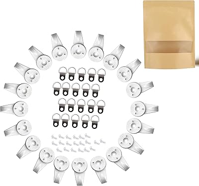 Ensemble de 20 crochets pour tableaux muraux anneaux en d en acier