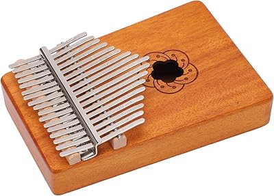 Piano à pouce, instrument kalimba portable en bois d'acajou, 17 touches, facile à