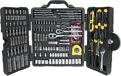 Ensemble d'outils multifonctions stanley 73795, 210 pièces - chrome poli