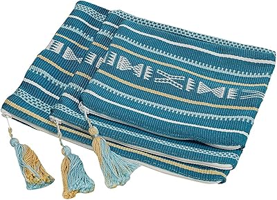 Trousse de toilette à motif shayara sadu, bleu, trousse de toilette