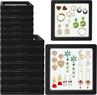 Hawatak petit organiseur de bijoux de voyage transparent, boîte de rangement de bijoux empilable pour bagues, boucles d'oreilles, colliers, bracelets, boîte cadeau pour filles et femmes. Diaytar Sénégal : Large gamme, petits prix, grande satisfaction