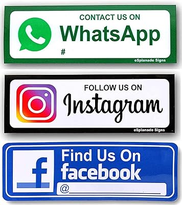 Combo d'autocollants esplanade de contactez-nous sur whatsapp - facile à installer, résistant aux
