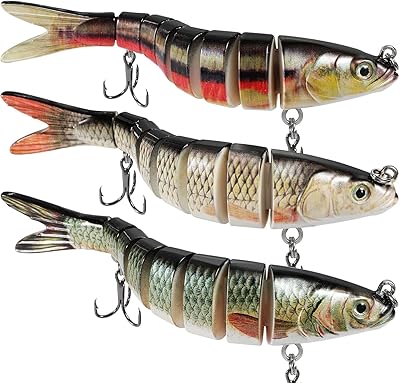 Leurre de pêche à la truite multi-articulations pour la pêche au bar, à