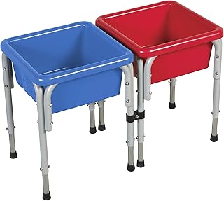 Tables à eau carrées de sable et d'eau avec couvertures 2 stations d'ecro
