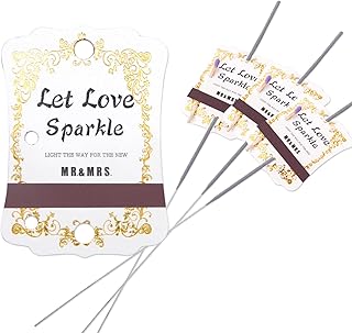 100 cartes de mariage vintage à paillettes avec support assorti et cadeaux
