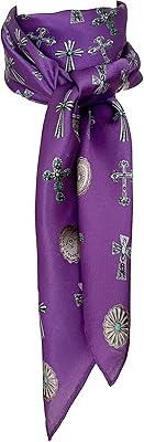 Écharpe bandana western cowboy, écharpe de rodéo 100 % soie pour hommes