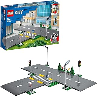 Jouet de construction lego city road sign avec feux de circulation et briques