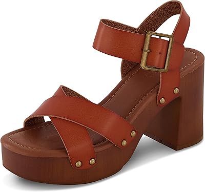 Sandales patsy en faux bois dunes pour femmes + mousse confortable et technologie