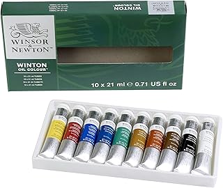 Peinture à l'huile winser & newton winton, lot de 10 tubes de 21