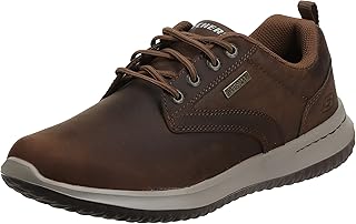 Skechers delson-intigo baskets à lacets élastiques imperméables pour hommes