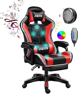 Chaise de jeu cotis led racing chaise de massage ergonomique de bureau soutien