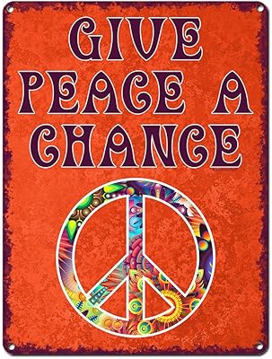 Alamazookie 60s era hippie quotes poster mural ~ panneau en métal