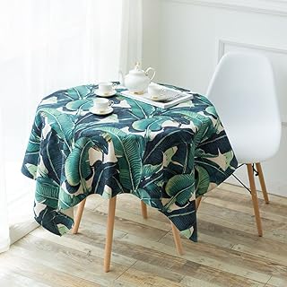 Jnmkkiug nappe carrée en coton végétal vert restaurant pastoral salon table épaisse mélange