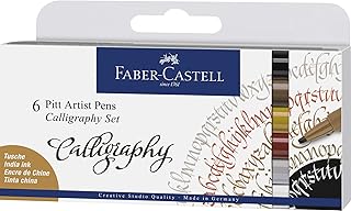 Stylos plume indiens faber-castell pit artist, paquet de 6, assortis, 167506, 6er