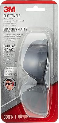 Lunettes à branches plates 3mtm anti-rayures, 47011h1-dc, verres noirs/gris