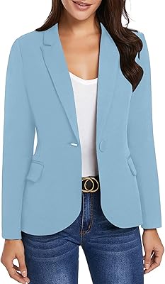 Veste blazer formelle à manches longues, revers, boutons sur le devant et poches
