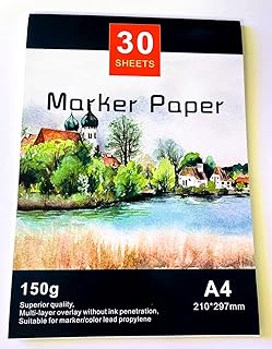 Primify 30 feuilles a4 soft touch, 150 g/m2 carnet de croquis pour dessin