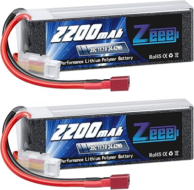 Batterie lipo ze 3s 2200mah 11,1v 35c étui souple avec connecteur denz t