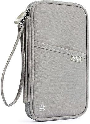 Porte-passeport étanche bloquant les rfid, sac portefeuille avec dragonne zippée, billet de voyage