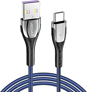 Akas câble usb-c de 3,3 pieds, câble de charge rapide recouvert de nylon