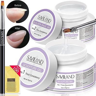 Kit de gel pour ongles safeland builder - gel d'extension d'ongles 2 pièces