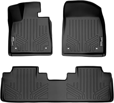 Un jeu de tapis de sol max liner à deux rangées noirs compatibles