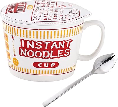 Bol ramen en céramique de 34 oz avec couvercle, grand bol de nouilles