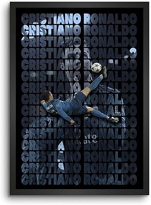 Affiche murale encadrée du meilleur but de lamron cristiano ronaldo, taille 8" x