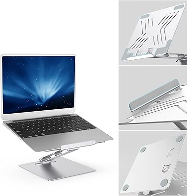 Support de lecture pour ordinateur portable sur le bureau, hauteur et angle réglables