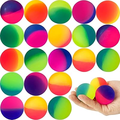 Balles rebondissantes pour cadeaux de fête pour enfants 24 pièces balles